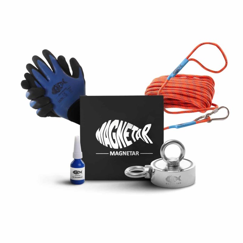 Magnet Fishing Kit, 1000 LB Pulling Magnet with Gloves, Strong