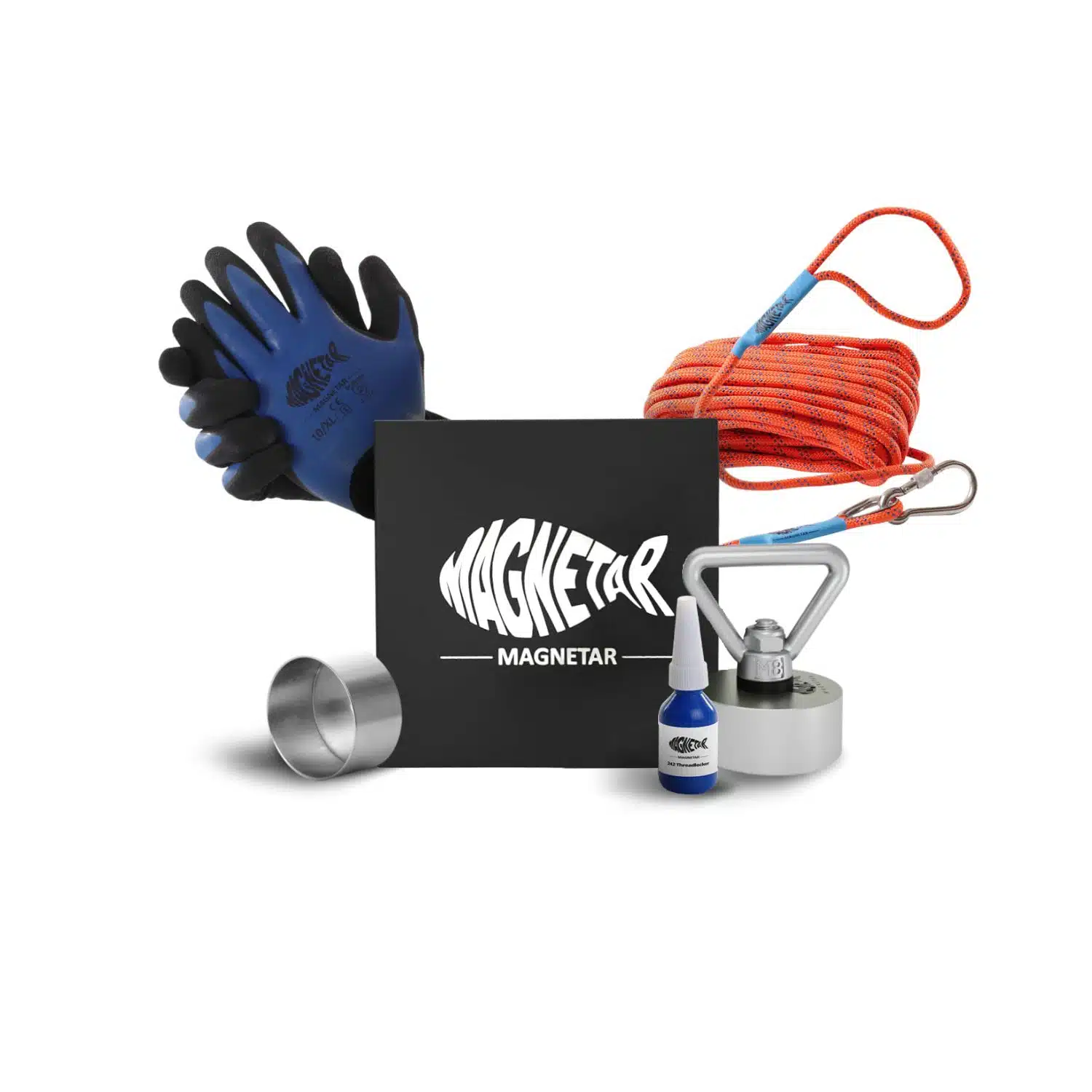 Magnet Fishing Kit Double Sided Fishing Magnet Rope+Gloves Strong