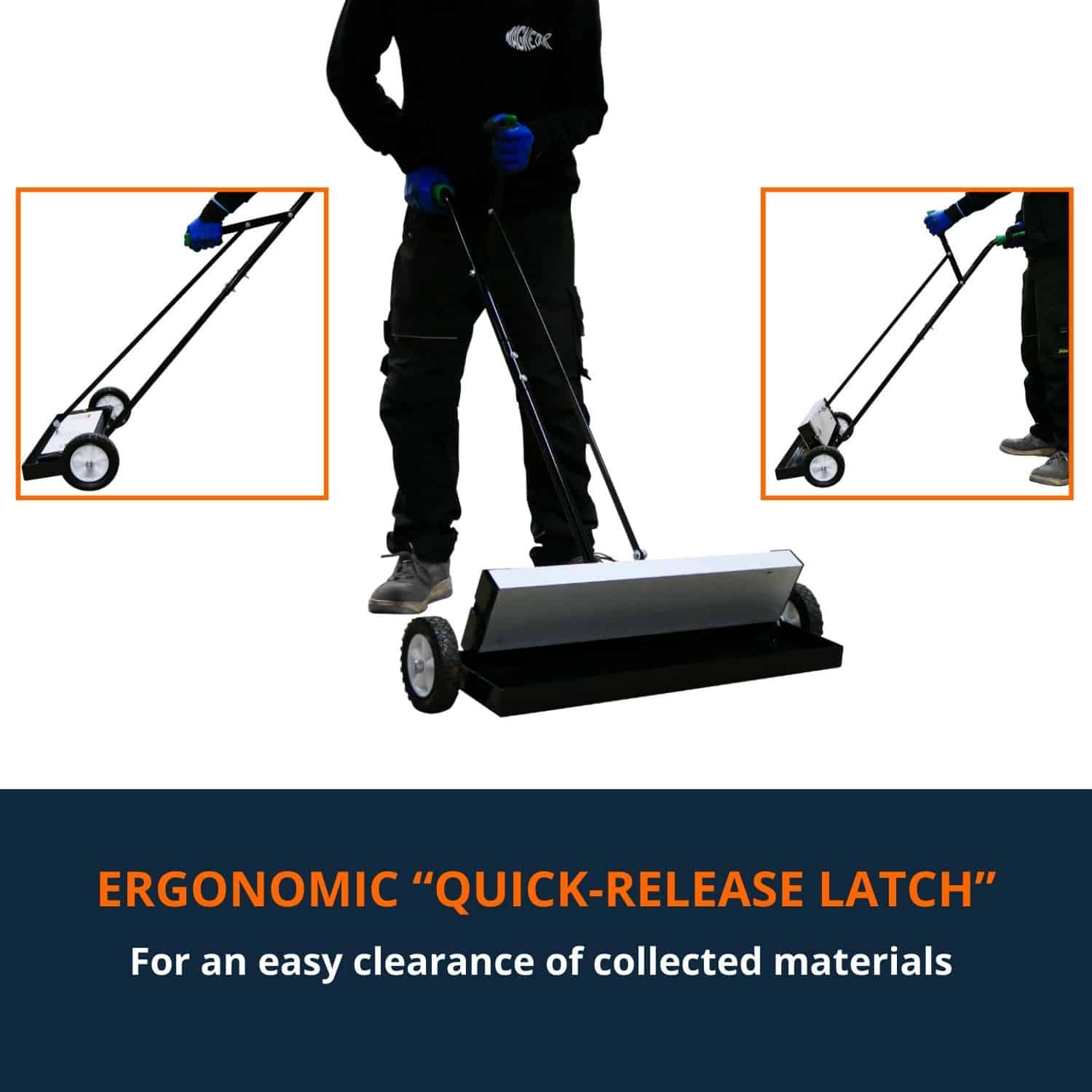 Magnet broom 2.0 quick-release latch