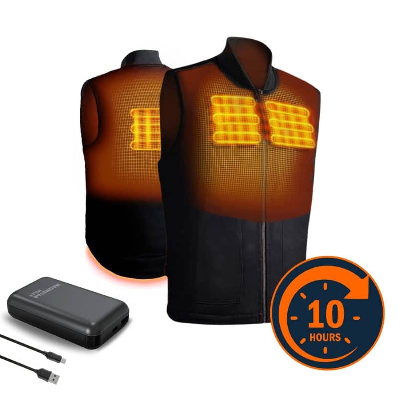 MAGMA Heated work vest Magnetar Heat Front and Back