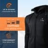 ETNA Heated Hoodie Magnetar Heat Settings