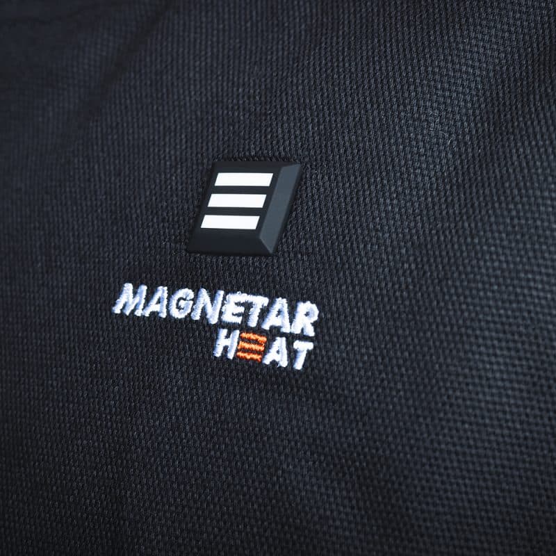 Magnetar's heated workwear vest is easily operated via a push button.