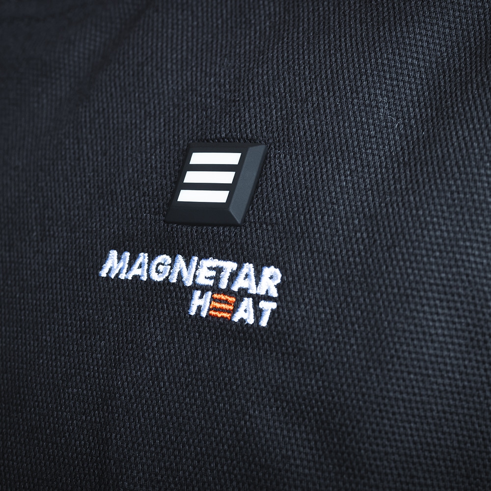 Magnetar's heated workwear vest is easily operated via a push button.