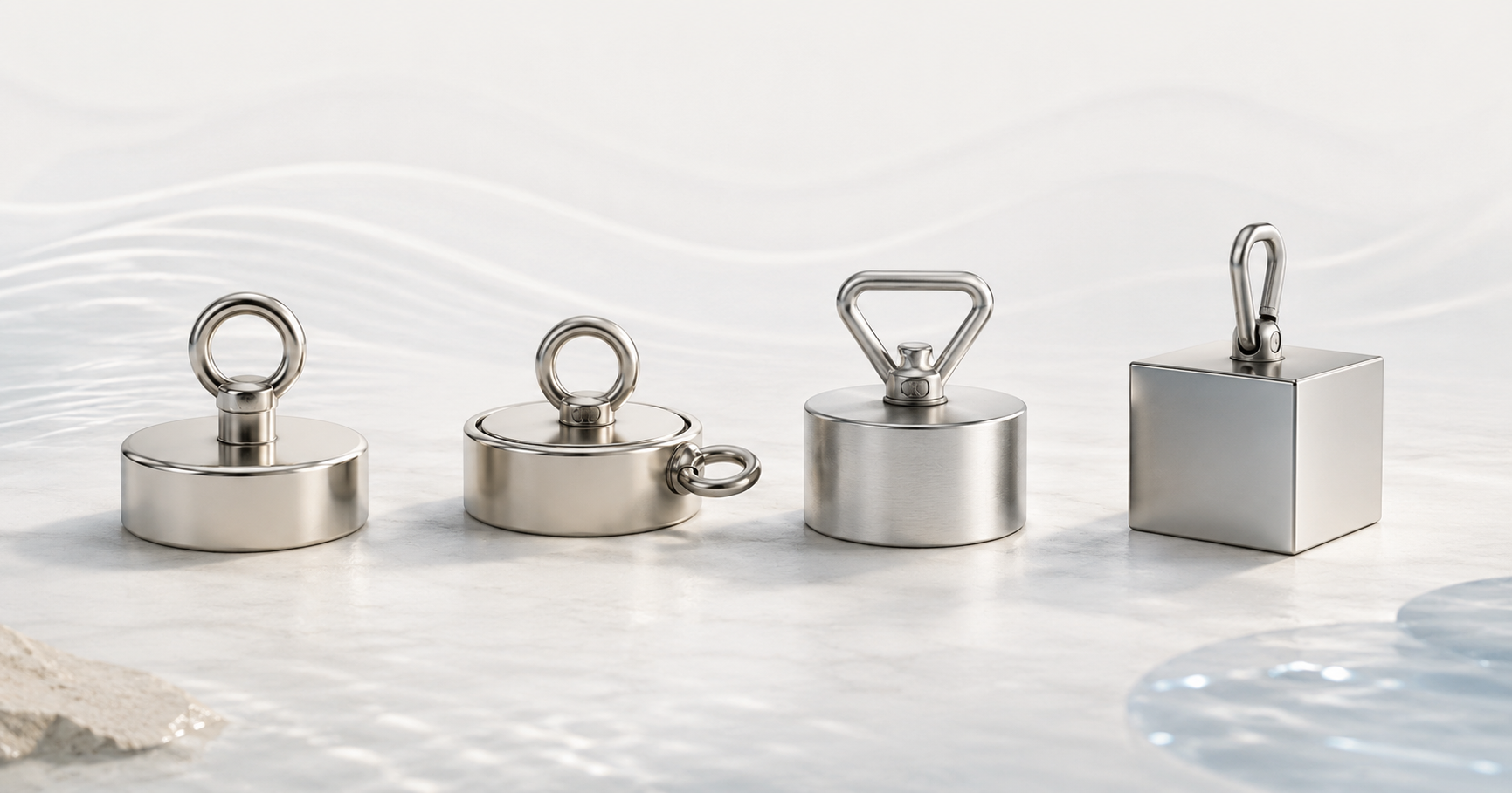 Different types of fishing magnets from Magnetar